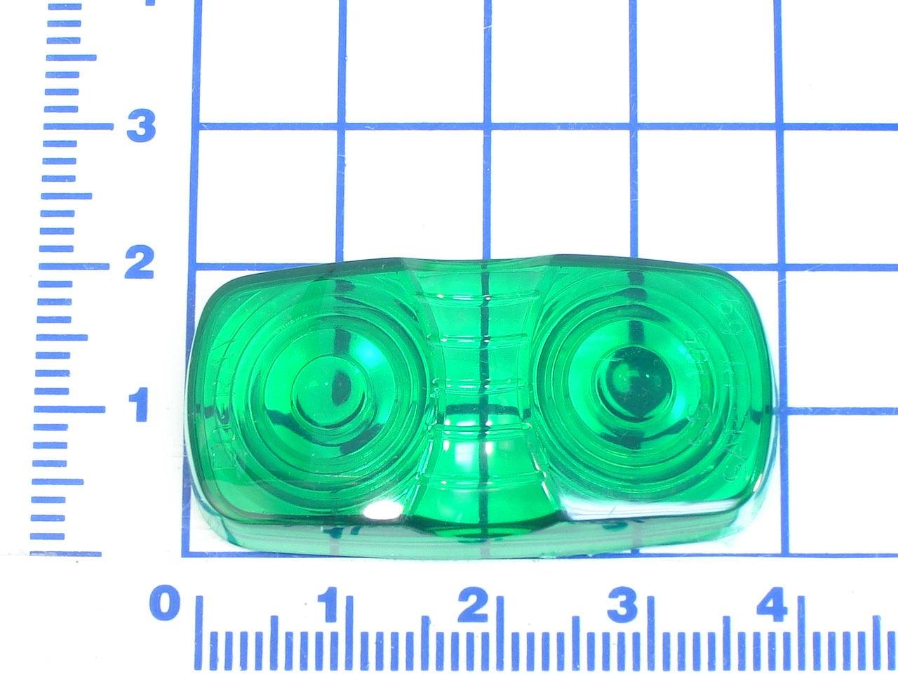 032-255 Green Lens Rectangular, Sm. 2"X 4" Double Bullseye Style - Blue Giant