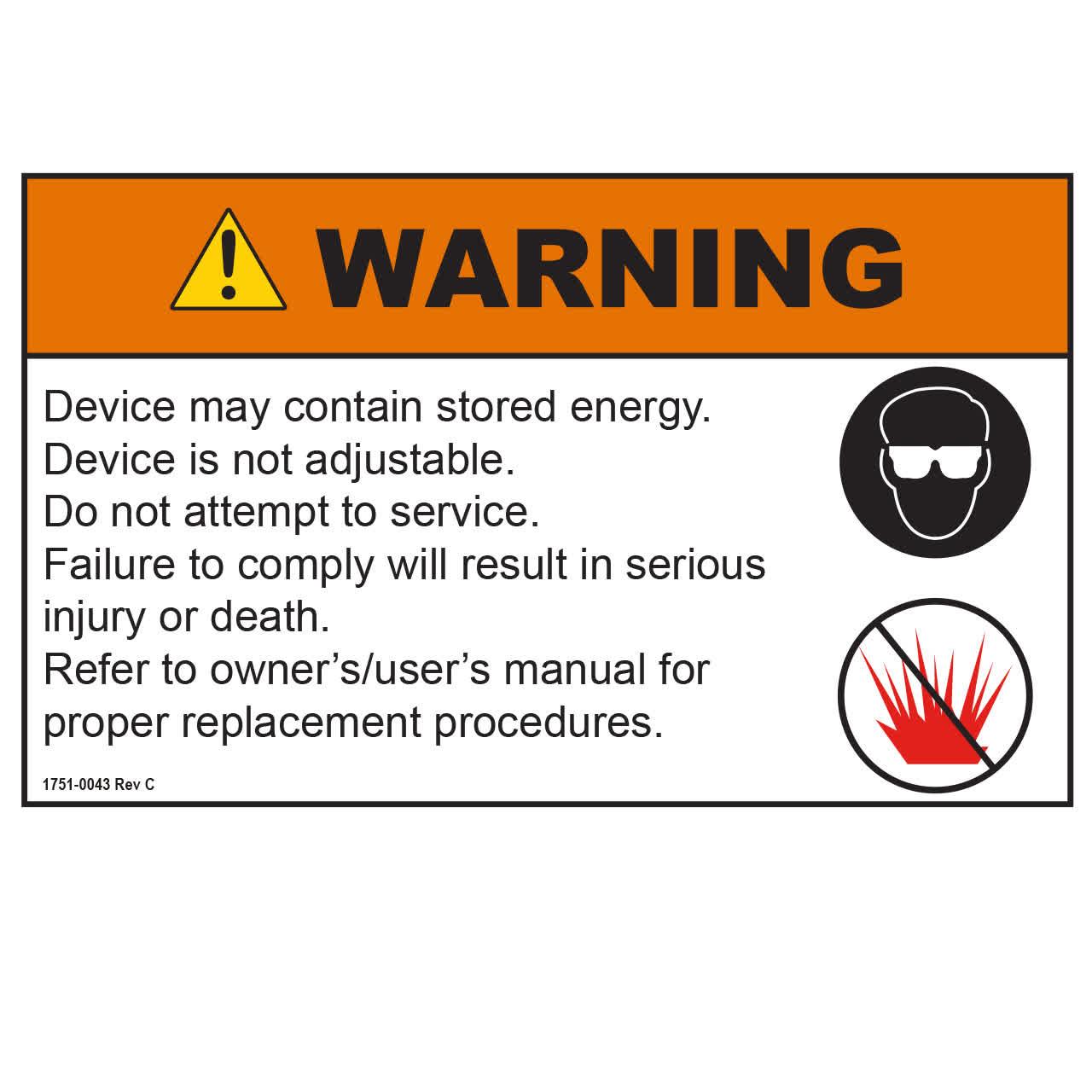 1751-0043 Decal, Warning - Poweramp