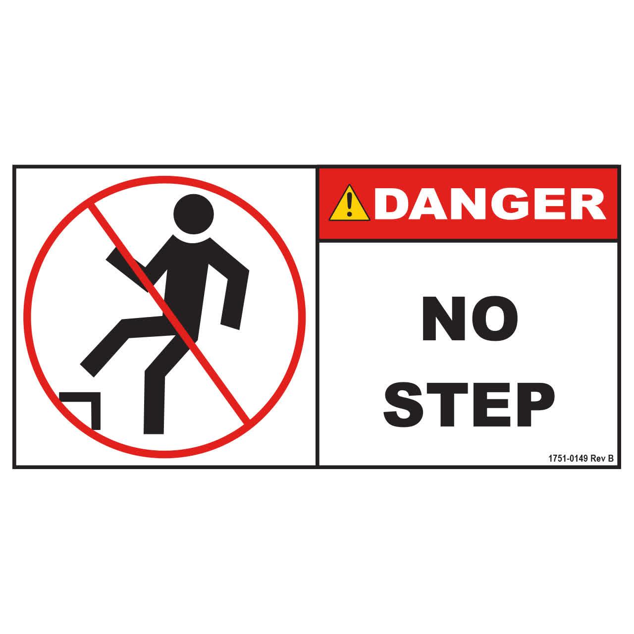 1751-0149 Decal "No Step" (On Top Of Cover) - Poweramp