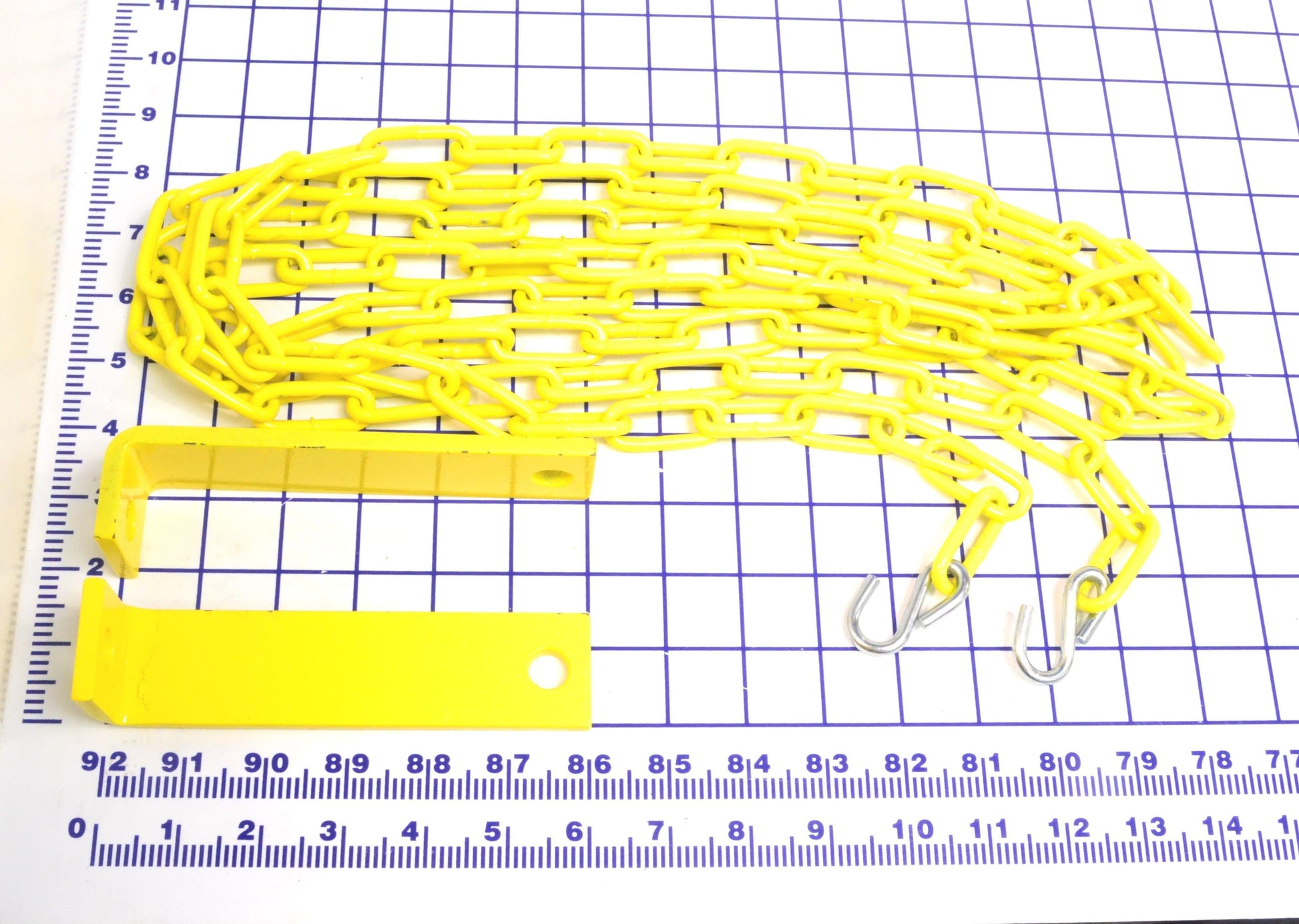 DG-300-010 Dock Barrier Chain Assy For Up To 10' Wide Doors -Yellow Steel Chain W/Mtg. Hdwr. - Excel Solutions